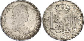 Guatemala 8 Reales 1818 NG M
KM# 69, N# 17240; Silver; Fernando VII; Guatemala Mint; XF-