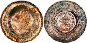 Mexico Papal Peso Silver Medal 1979 Mo
Silver; Countermarked Coinage; John Paul II Mexico Visit; Mintage 1979 pcs; UNC with outstanding toning