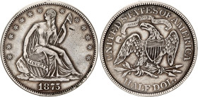 United States Half Dollar 1875
KM# A99, N# 15175; Silver ; "Seated Liberty Half Dollar"; XF