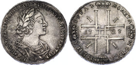 Russia 1 Rouble 1723
Bit# 892; Silver., 27.21. XF, nice toning.