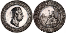 Russia Commemorative Silver Medal "Exposition of Finnish Industry in Helsingfors" 1876 R2
Diakov# 832.1 R2; Silver 109.37 g., 64.4 mm; by L. Ahlborn;...