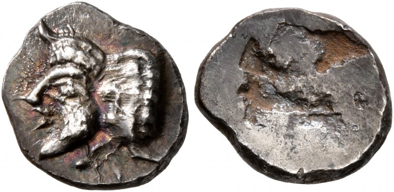 SPAIN. Emporion. Circa 450-425 BC. Trihemiobol (Silver, 10 mm, 1.09 g). Forepart...