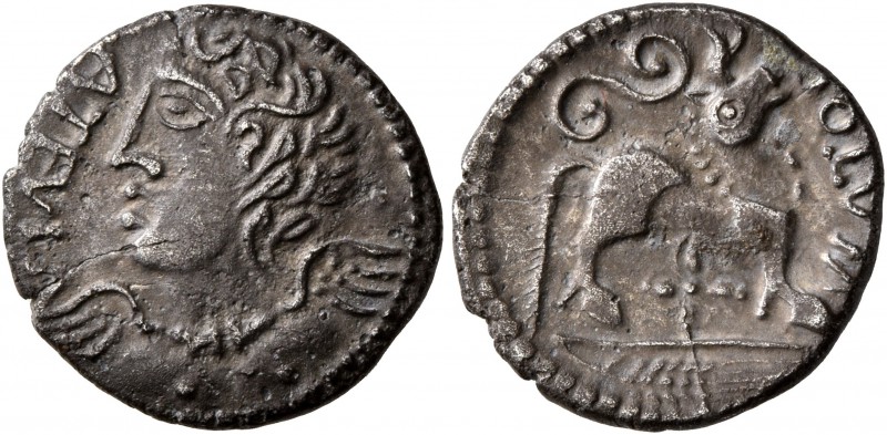 CELTIC, Northeast Gaul. Remi. Circa 50-30 BC. Quinarius (Silver, 15 mm, 1.66 g, ...