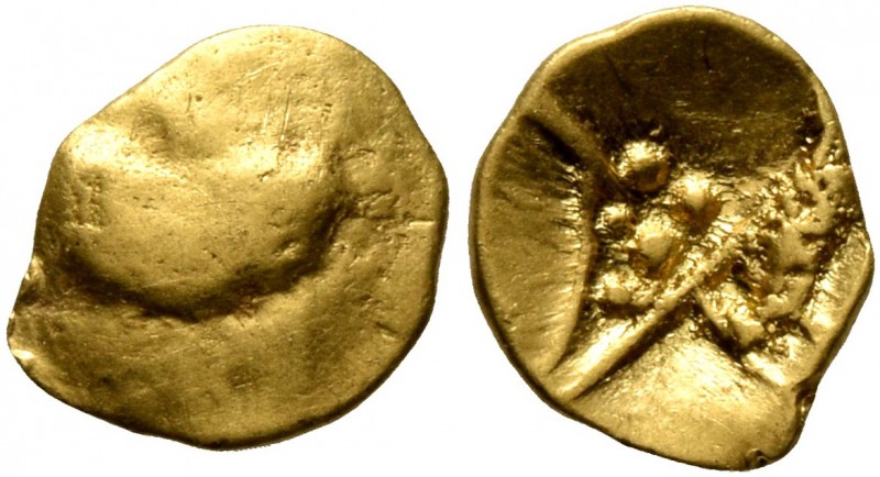 CELTIC, Central Europe. Boii. 1st century BC. 1/24 Stater (Gold, 7 mm, 0.32 g), ...