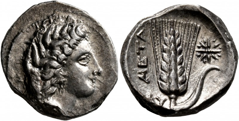 LUCANIA. Metapontion. Circa 330-290 BC. Didrachm or Nomos (Silver, 21 mm, 7.85 g...