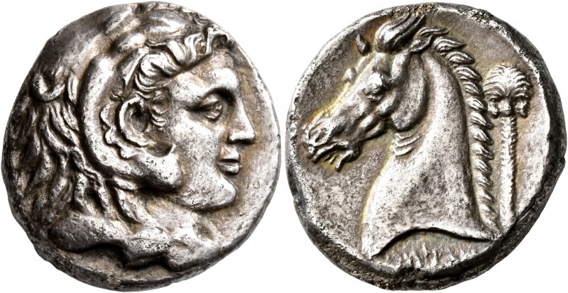 SICILY. Entella. Punic issues , circa 300-289 BC. Tetradrachm (Silver, 25 mm, 16...