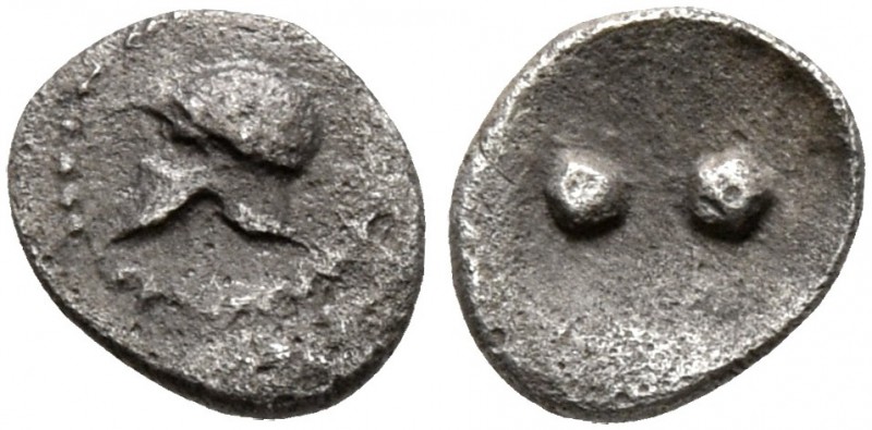 SICILY. Himera. Circa 475-450 BC. Hexas - Dionkion (Silver, 6 mm, 0.13 g). Corin...
