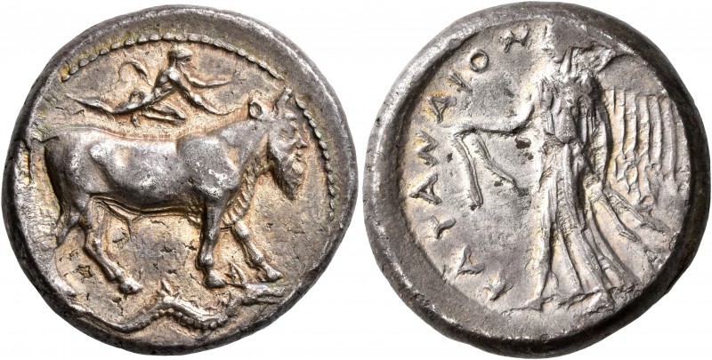 SICILY. Katane. Circa 461-450 BC. Tetradrachm (Silver, 26 mm, 16.84 g, 10 h). Ri...