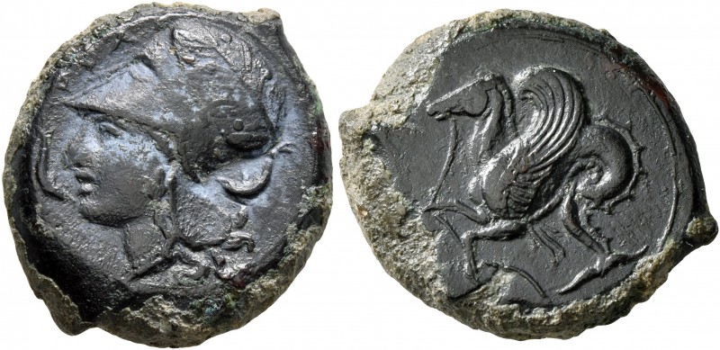 SICILY. Syracuse. Dionysios I , 405-367 BC. Litra (Bronze, 21 mm, 8.38 g, 7 h). ...