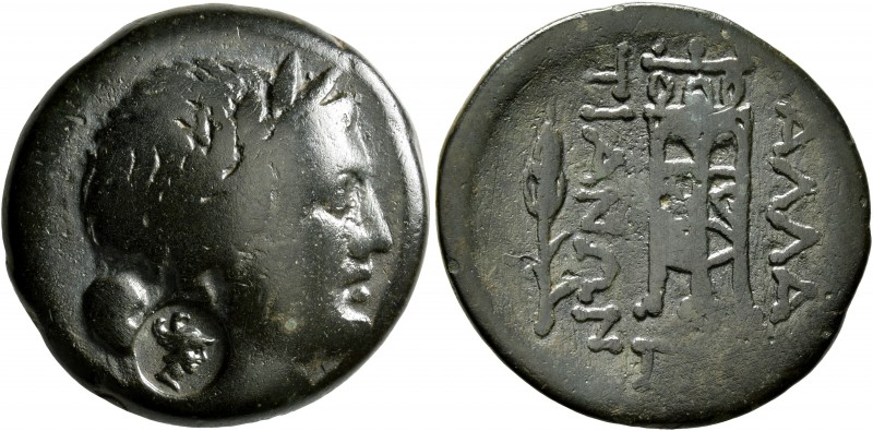 MOESIA. Kallatis. 3rd-2nd centuries BC. AE (Bronze, 24 mm, 10.12 g, 1 h). Laurea...