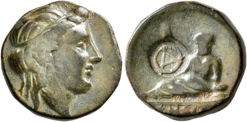 THRACE. Odessos. Circa 281-270 BC. AE (Bronze, 17 mm, 5.18 g, 6 h). Diademed fem...