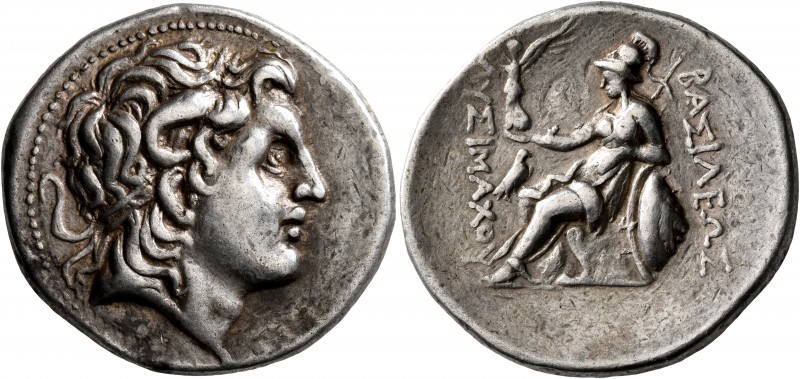 KINGS OF THRACE. Lysimachos, 305-281 BC. Tetradrachm (Silver, 30 mm, 16.93 g, 1 ...
