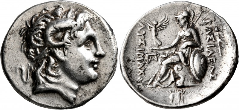 KINGS OF THRACE. Lysimachos, 305-281 BC. Tetradrachm (Silver, 31 mm, 16.80 g, 7 ...
