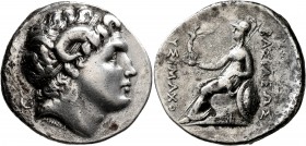 KINGS OF THRACE. Lysimachos, 305-281 BC. Tetradrachm (Silver, 31 mm, 16.48 g, 12 h), Menodoros (or Menodotos) and Sosithos, uncertain mint in western ...