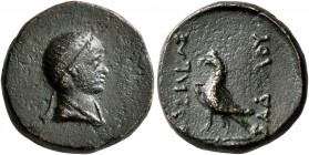 KINGS OF THRACE. Sadalas, circa 48-42 BC. AE (Orichalcum, 17 mm, 4.44 g, 1 h). Diademed and draped bust of Sadalas to right. Rev. ΒAΣΙΛΕΩΣ - ΣAΔAΛOY E...
