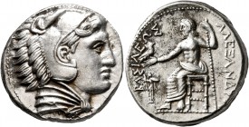 KINGS OF MACEDON. Alexander III ‘the Great’, 336-323 BC. Tetradrachm (Silver, 25 mm, 17.20 g, 4 h), Amphipolis, struck by Antipater under Philip III, ...