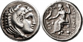 KINGS OF MACEDON. Alexander III ‘the Great’, 336-323 BC. Tetradrachm (Silver, 24 mm, 17.04 g, 8 h), Amphipolis, struck by Antipater under Philip III, ...