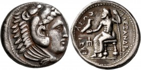 KINGS OF MACEDON. Alexander III ‘the Great’, 336-323 BC. Tetradrachm (Silver, 26 mm, 16.84 g, 11 h), Amphipolis, struck by Antipater under Philip III,...