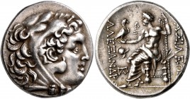 KINGS OF MACEDON. Alexander III ‘the Great’, 336-323 BC. Tetradrachm (Silver, 27 mm, 16.77 g, 1 h), Mesembria, circa 250-175. Head of Herakles to righ...