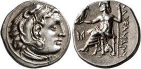 KINGS OF MACEDON. Alexander III ‘the Great’, 336-323 BC. Drachm (Silver, 17 mm, 4.14 g, 1 h), Abydos, struck by Antigonos I Monophthalmos, circa 310-3...