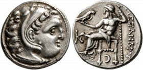 KINGS OF MACEDON. Alexander III ‘the Great’, 336-323 BC. Drachm (Silver, 18 mm, 4.31 g, 1 h), Kolophon, struck by Antigonos Monophthalmos, circa 310-3...