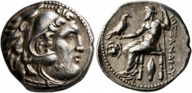 KINGS OF MACEDON. Alexander III ‘the Great’, 336-323 BC. Drachm (Silver, 16 mm, 4.26 g, 7 h), uncertain mint in western Asia Minor, circa 323-280. Hea...