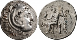 KINGS OF MACEDON. Alexander III ‘the Great’, 336-323 BC. Tetradrachm (Subaeratus, 34 mm, 16.75 g, 11 h), irregular mint, imitating Perge, CY 21 = 201/...