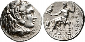 KINGS OF MACEDON. Alexander III ‘the Great’, 336-323 BC. Tetradrachm (Silver, 27 mm, 17.18 g, 11 h), Babylon, struck under Philip III by Archon, Dokim...