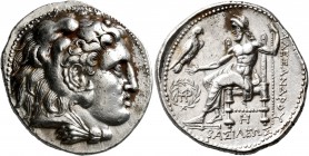 KINGS OF MACEDON. Alexander III ‘the Great’, 336-323 BC. Tetradrachm (Silver, 28 mm, 17.11 g, 9 h), Babylon, struck under Seleukos I, circa 311-300 BC...