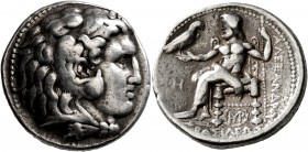 KINGS OF MACEDON. Alexander III ‘the Great’, 336-323 BC. Tetradrachm (Silver, 26 mm, 16.93 g, 5 h), Babylon, under Seleukos I, circa 311-300. Head of ...