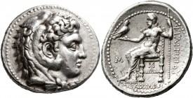 KINGS OF MACEDON. Philip III Arrhidaios, 323-317 BC. Tetradrachm (Silver, 28 mm, 17.16 g, 9 h), Babylon, struck under Archon, Dokimos, or Seleukos I. ...