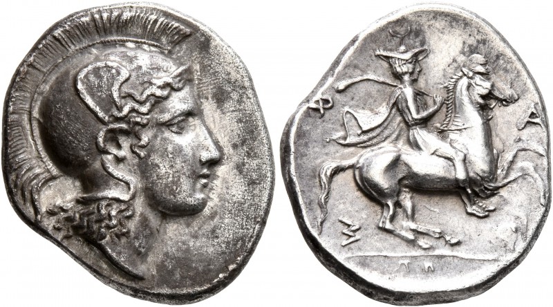 THESSALY. Pharsalos. Late 5th-mid 4th century BC. Drachm (Silver, 20 mm, 5.98 g,...
