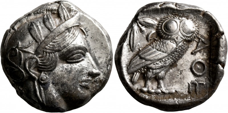 ATTICA. Athens. Circa 430s-420s BC. Tetradrachm (Silver, 23 mm, 17.15 g, 1 h). H...