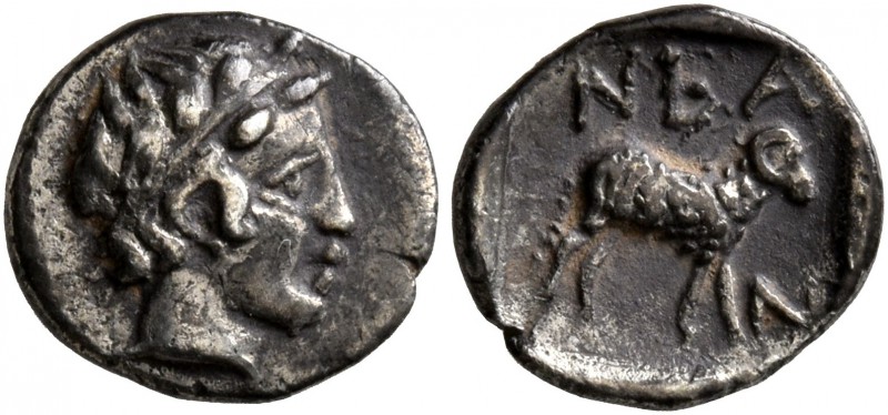 TROAS. Neandria. 4th century BC. Obol (Silver, 9 mm, 0.57 g, 1 h). Laureate head...