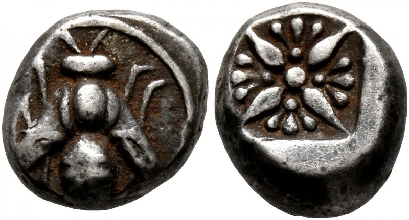 IONIA. Ephesos. Circa 550-500 BC. Hemidrachm (Silver, 10 mm, 1.74 g). Bee with w...