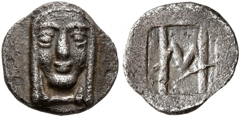 IONIA. Kolophon. Circa 500-450 BC. Hemiobol (Silver, 8 mm, 0.42 g, 6 h). Facing ...