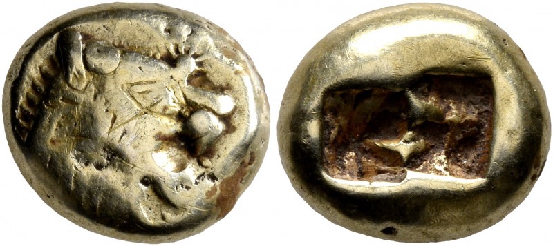 KINGS OF LYDIA. Alyattes II to Kroisos, circa 610-546 BC. Trite (Electrum, 11 mm...