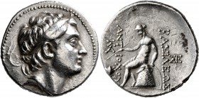 SELEUKID KINGS OF SYRIA. Antiochos III ‘the Great’, 223-187 BC. Tetradrachm (Silver, 27 mm, 17.06 g, 1 h), Soli, circa 197. Diademed head of Antiochos...