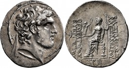 SELEUKID KINGS OF SYRIA. Alexander I Balas, 152-145 BC. Tetradrachm (Silver, 33 mm, 16.78 g, 1 h), Antiochia on the Orontes, SE 163 = 150/49 BC. Diade...