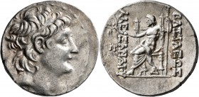 SELEUKID KINGS OF SYRIA. Alexander II Zabinas, 128-122 BC. Tetradrachm (Silver, 29 mm, 16.57 g, 12 h), Antiochia on the Orontes. Diademed head of Alex...