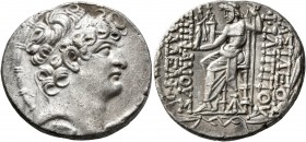 SELEUKID KINGS OF SYRIA. Philip I Philadelphos, circa 95/4-76/5 BC. Tetradrachm (Silver, 27 mm, 15.66 g, 1 h), Antiochia on the Orontes, circa 88/7-76...