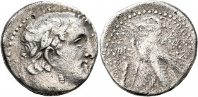 PHOENICIA. Tyre. 126/5 BC-AD 65/6. Shekel (Silver, 26 mm, 13.79 g, 1 h), CY 117 = 10/9 BC. Laureate head of Melkart to right, lion skin tied around ne...