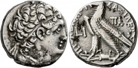 PTOLEMAIC KINGS OF EGYPT. Ptolemy XII Neos Dionysos (Auletes), 80-58 BC. Tetradrachm (Silver, 23 mm, 13.44 g, 12 h), Alexandria, RY 10 = 72/1. Diademe...