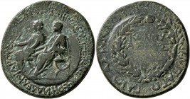 LYDIA. Sardis. Germanicus, with Drusus , Caesar, 15 BC-AD 19. Diassarion (Bronze, 28 mm, 12.39 g, 12 h), originally struck in circa 23-26, restruck by...