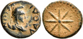 PHRYGIA. Laodicea ad Lycum. Pseudo-autonomous issue . AE (Bronze, 14 mm, 2.01 g), circa 1st century AD. ΛAOΔIKЄωN Bust of M&#234;n set on crescent to ...