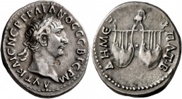 LYCIA. Trajan, 98-117. Drachm (Silver, 20 mm, 3.53 g, 6 h), 98-99. AΥT KAIC NEΡ TΡAIANOC CEB ΓEΡM Laureate head of Trajan to right. Rev. ΔHM EΞ ΥΠAT B...