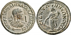PAMPHYLIA. Side. Gallienus , 253-268. 10 Assaria (Bronze, 30 mm, 12.19 g, 2 h). AYT•KAI•ΠOY•ΛI•ЄΓNA ΓAΛΛIHNOC CЄ / I Laureate, draped and cuirassed bu...