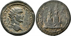 PISIDIA. Selge. Caracalla , 198-217. Diassarion (Bronze, 25 mm, 9.52 g, 6 h). AYT•K•M•AYP• ANTΩNINOC Radiate head of Caracalla to right. Rev. CЄΛΓЄΩN ...