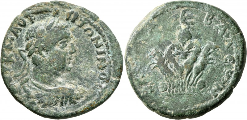 CILICIA. Hierapolis-Castabala. Elagabalus , 218-222. Tetrassarion (Bronze, 29 mm...