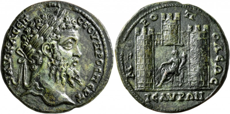 CILICIA. Isaura. Septimius Severus , 193-211. Tetrassarion (Orichalcum, 28 mm, 1...